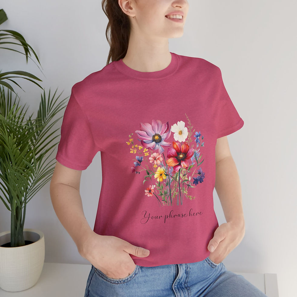 Miniatura: 127 Spring Wildflowers Women Shirt - Airlume Cotton, Lightweight, Breathable