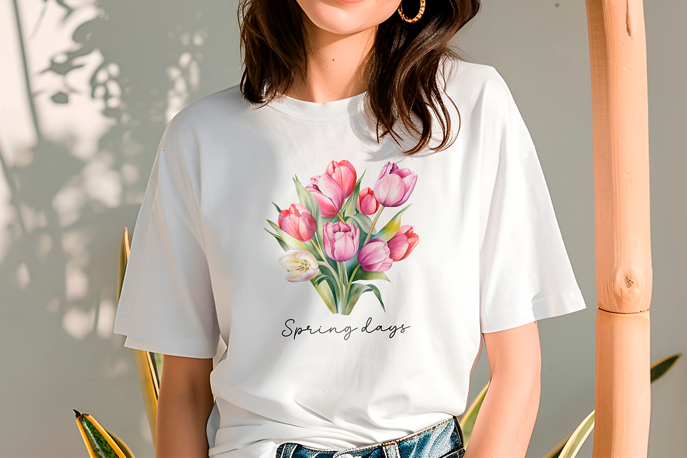Miniatura: 164 Beautiful Tulips Women Shirt - Airlume Cotton, Lightweight, Breathable