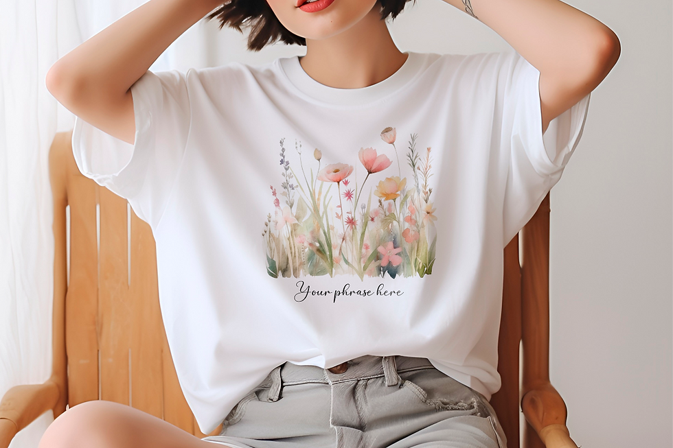 Thumbnail: 268 Wildflowers Women Shirt - Airlume Cotton, Lightweight, Breathable