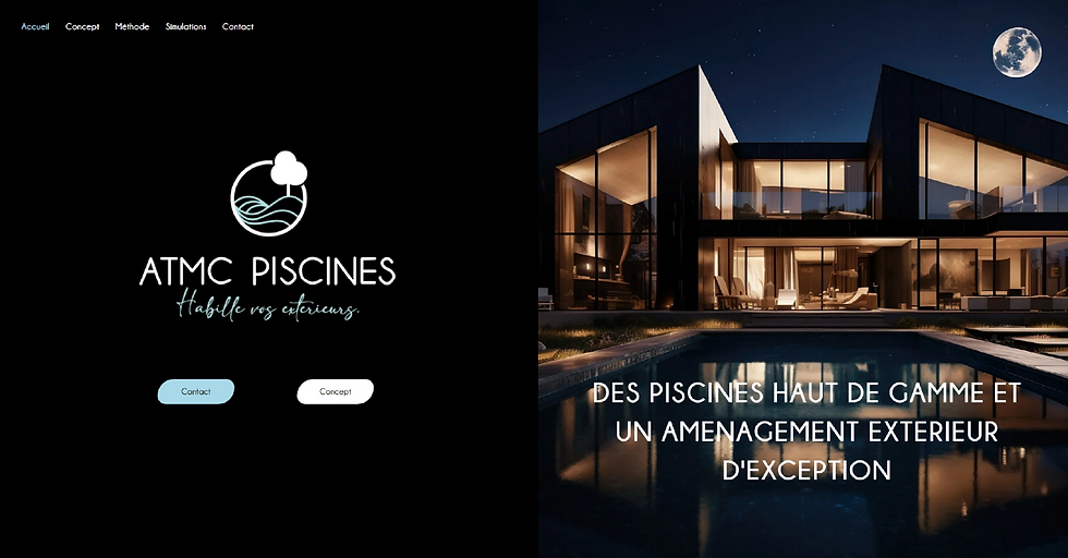 Screenshot of the client's website