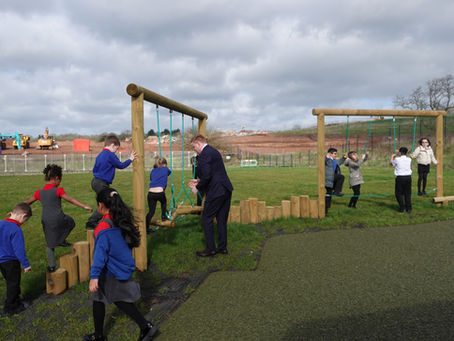 Opening New Trim Trail at Holyoakes Field First School