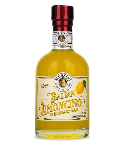 Flasche Mussini Balsam Limoncino Essig-Dressing