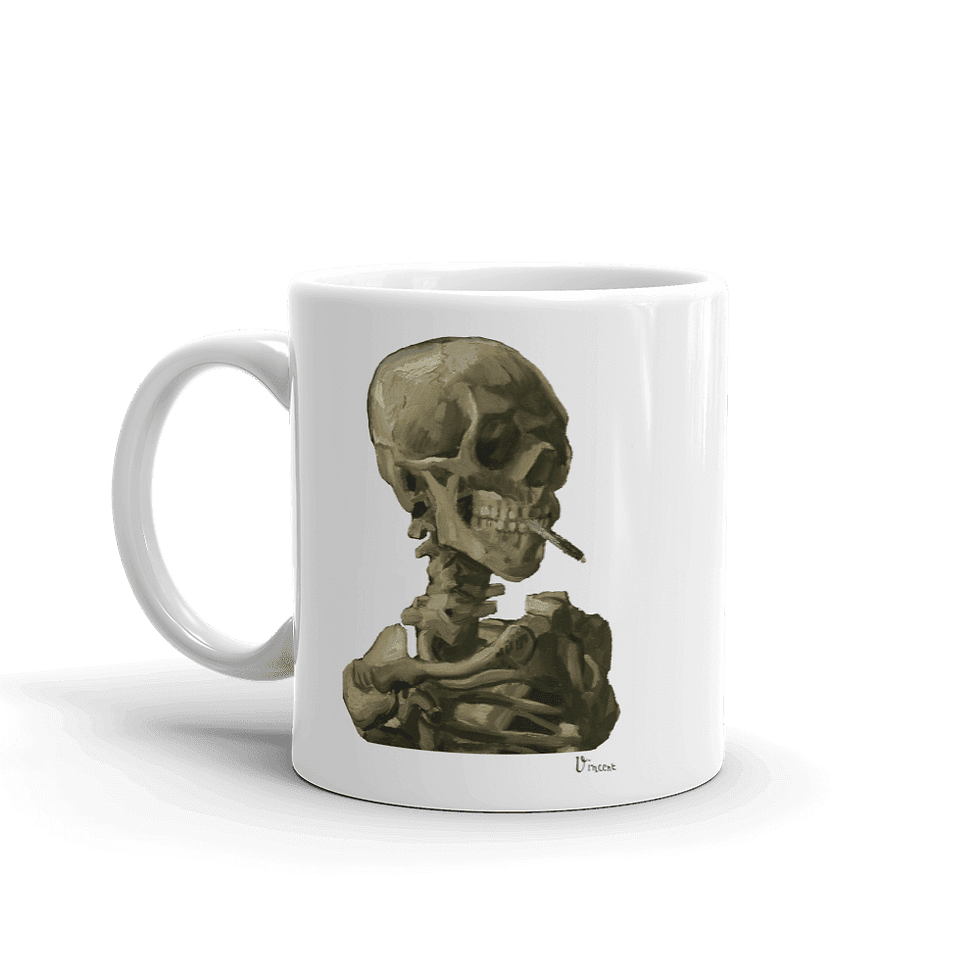 Van Gogh Skull of a Skeleton With Burning Cigarette 1886 Mug