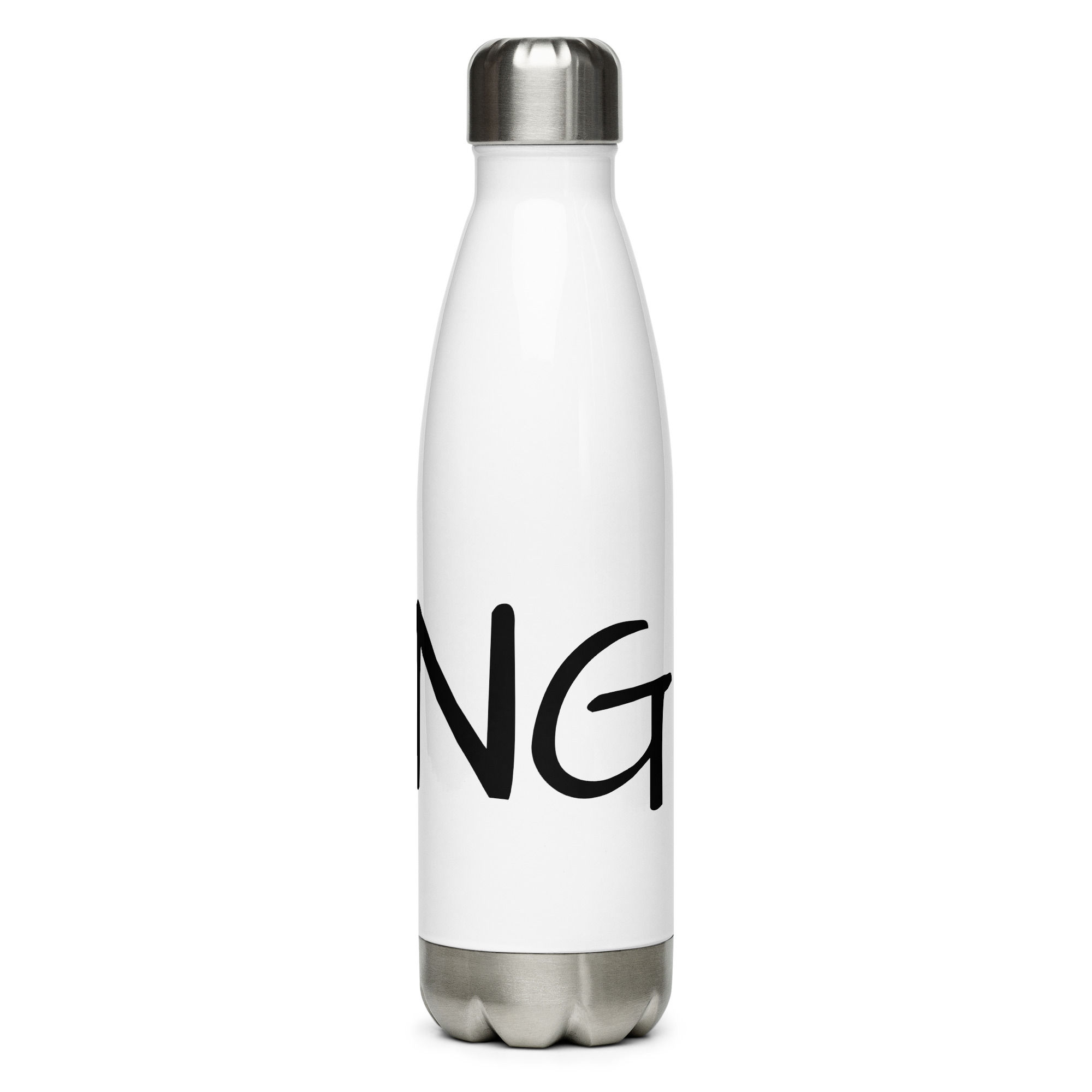 "KING" Stainless steel water bottle (WHITE)