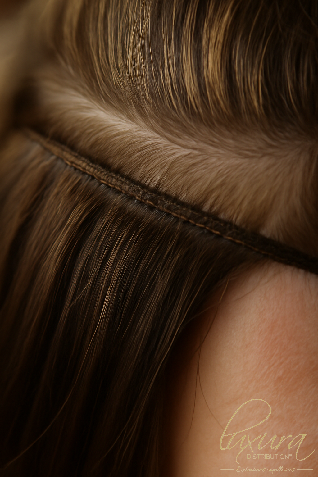 Extensions capillaires - Détail technique close-up