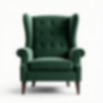 Velvet Wingback Chair