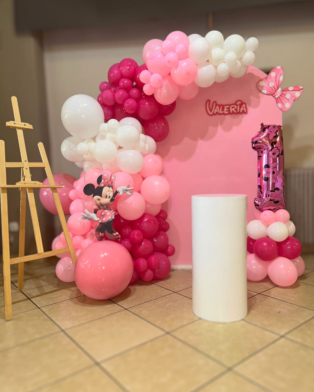 minnie mouse παιδικό πάρτι σύνθεση μπαλόνια πακέτο παιδικού πάρτι