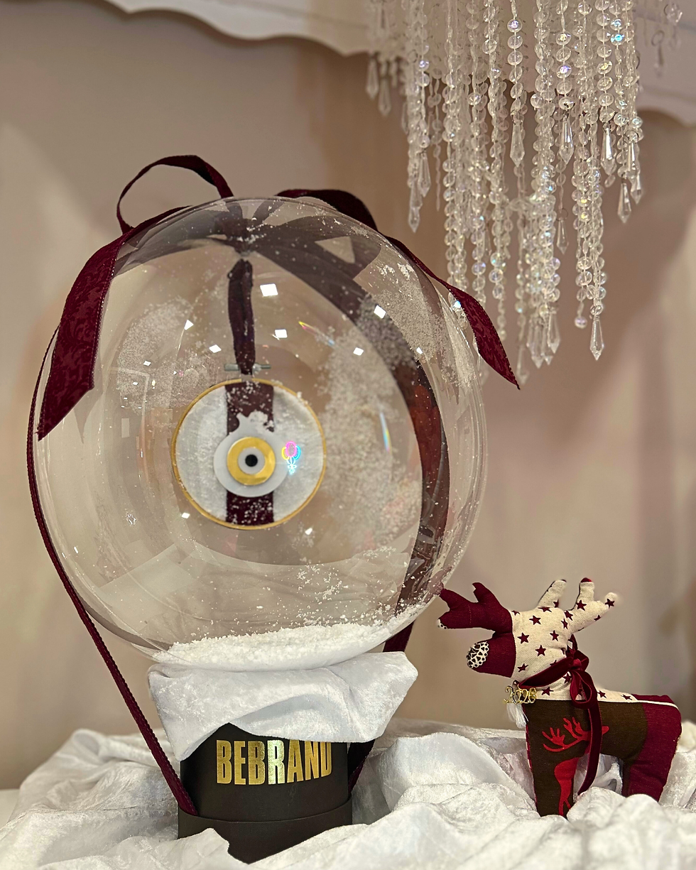 χριστουγεννιάτικο δώρο γούρι bobo balloon διάφανη σφαίρα bebrand