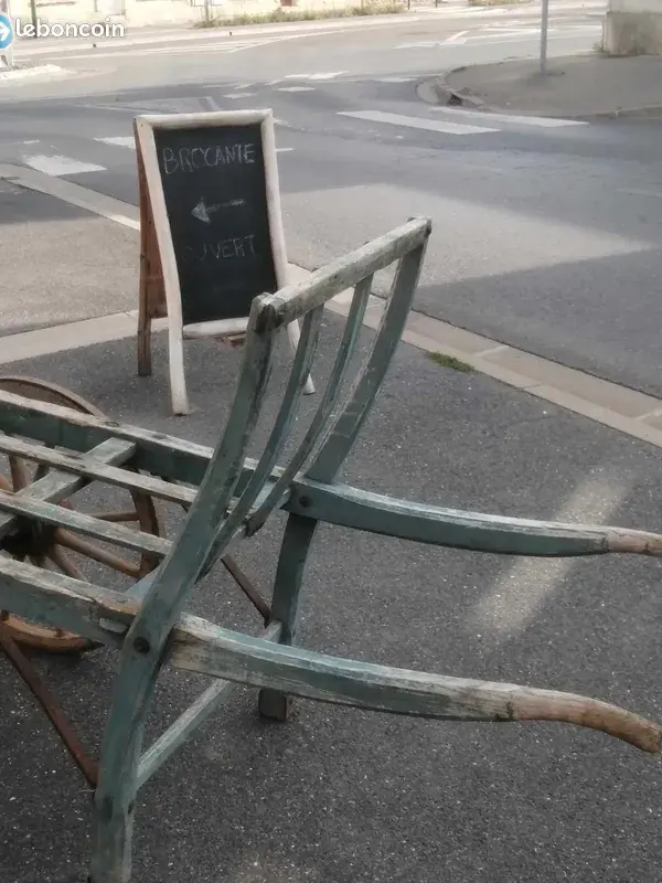 Miniature : charette a brancard en bois