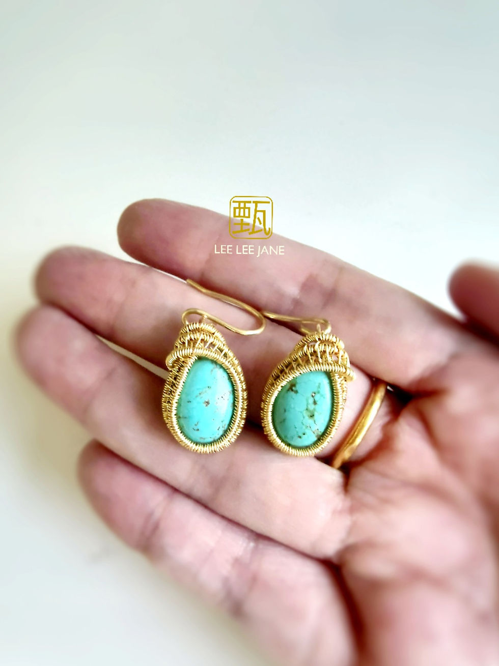 Thumbnail: EQUINOX ER685 - AFRICAN TURQUOISE GEMSTONE EARRINGS