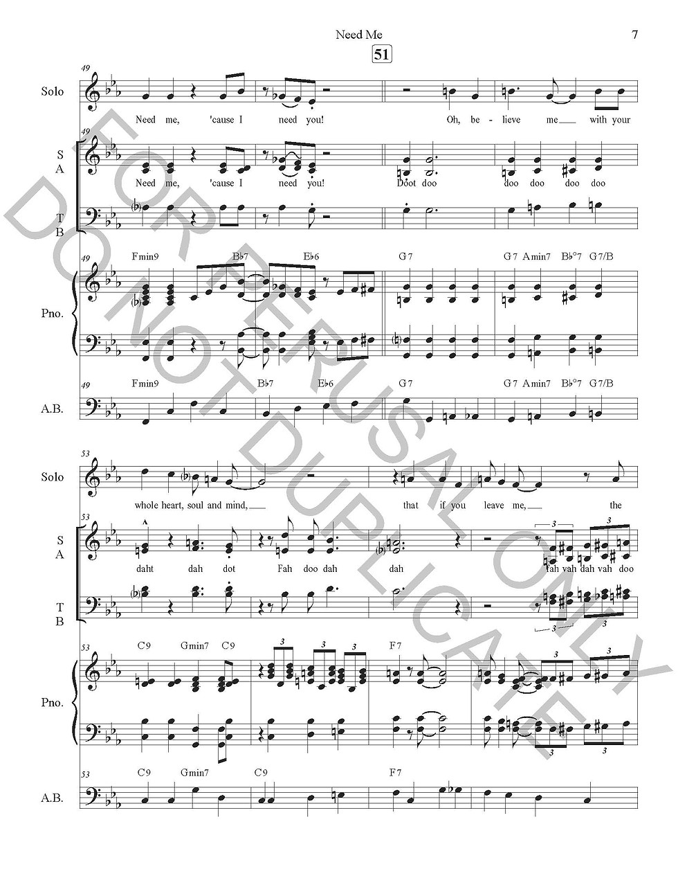 Thumbnail: NEED ME (SATB)