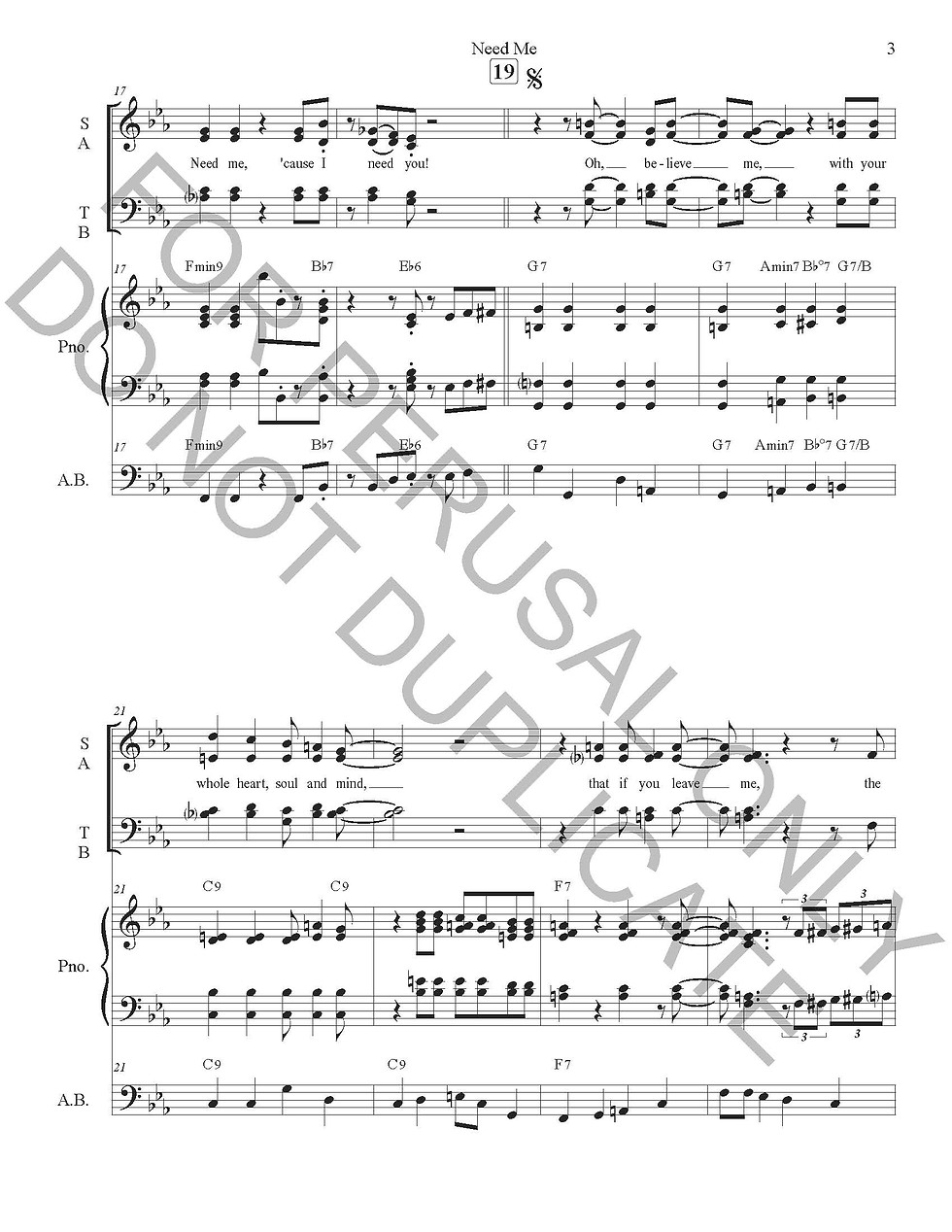 Thumbnail: NEED ME (SATB)