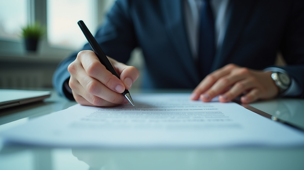 Close-up view of a forensic expert analyzing handwritten documents