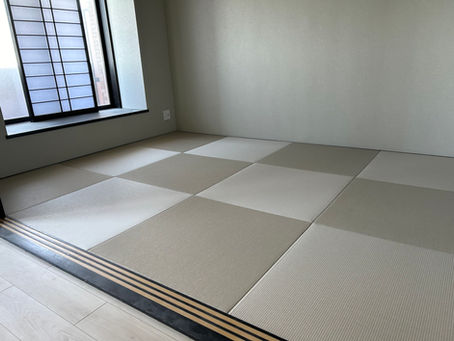 1色で2色を演出できる畳(2色に見える)