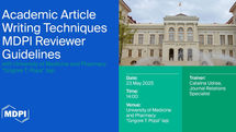 Despre redactarea academică și peer review la Universitatea de Medicină și Farmacie "Grigore T. Popa" Iași