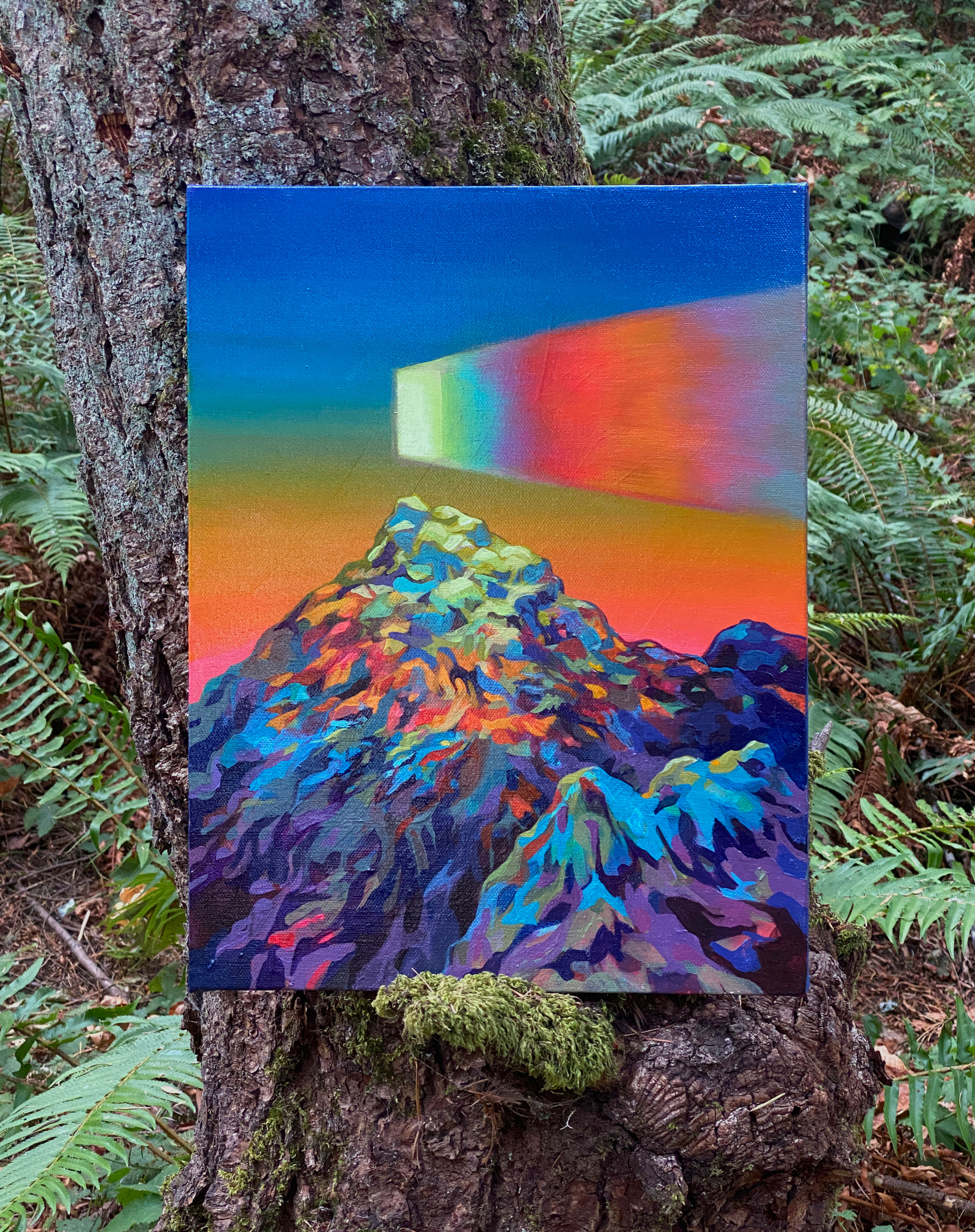 ABOVE THE MOUNTAINTOP - ACRYLIC PAINTING