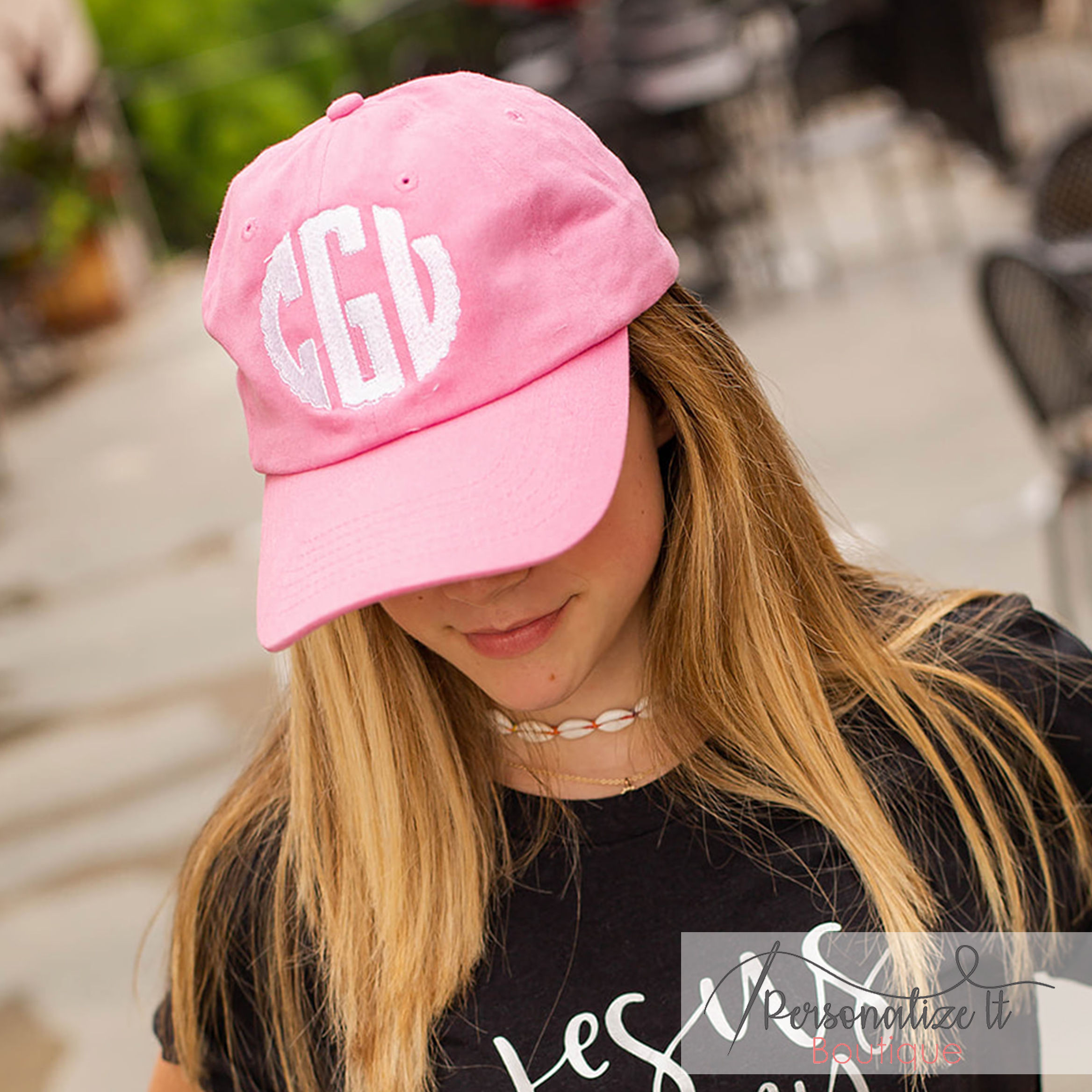 Scalloped Monogram Hat