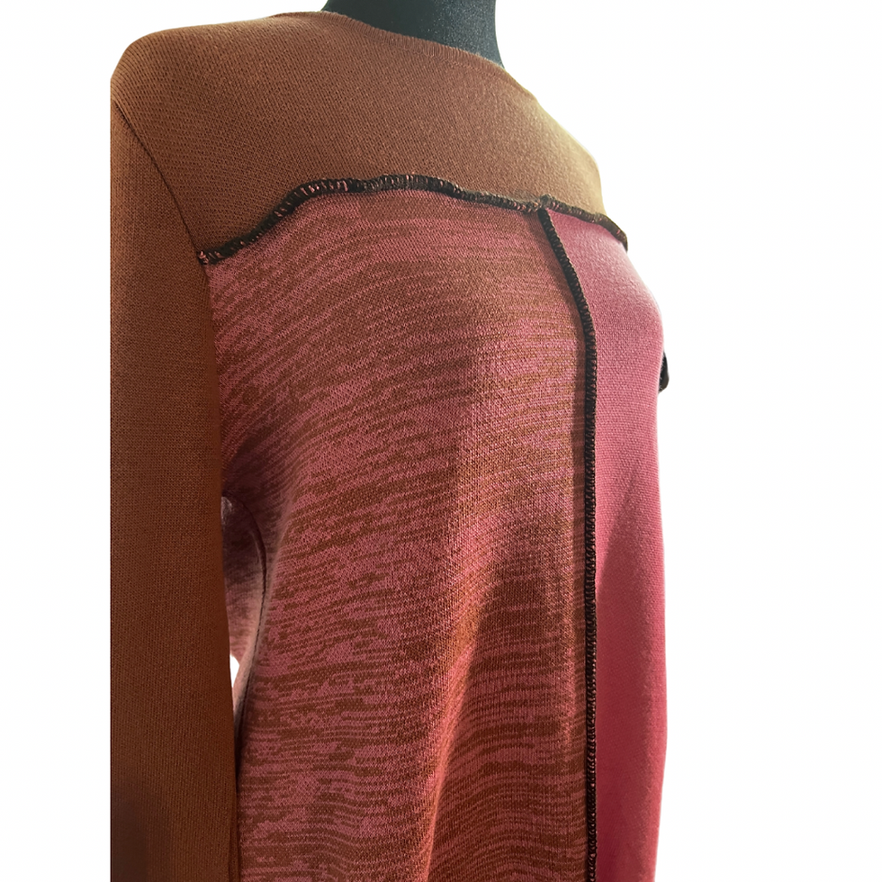 Thumbnail: ASOS DESIGN Knitted Patchwork Mini Dress with Seam Detail