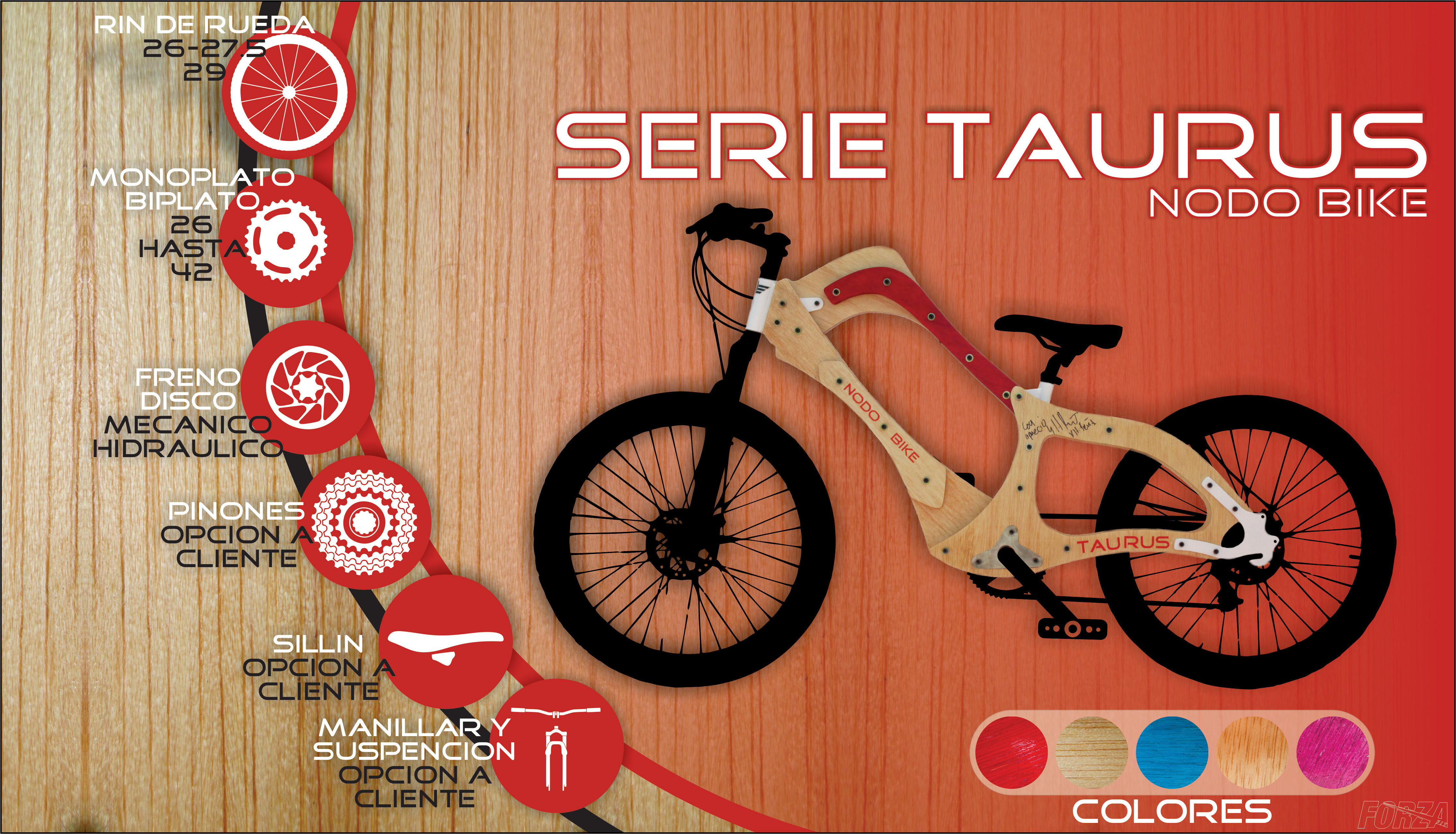 Bicicleta serie taurus marca nodobike