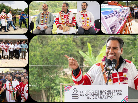En Oxchuc, Eduardo Ramírez inauguró obras de infraestructura educativa en la Unich