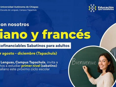 Impartirá UNACH cursos autofinanciables de italiano y francés en Tapachula