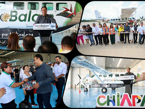 Eduardo Ramírez inaugura Aerobalam Tuxtla-Palenque para conectar a Chiapas y promover el turismo