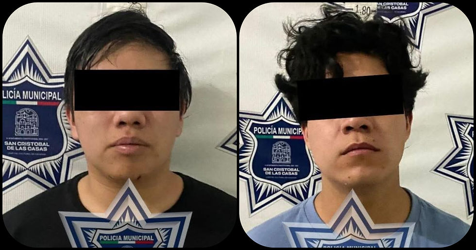 Policía Municipal detiene a dos jóvenes en estado de ebriedad por falta administrativa tras protagonizar una riña en el centro de San Cristóbal