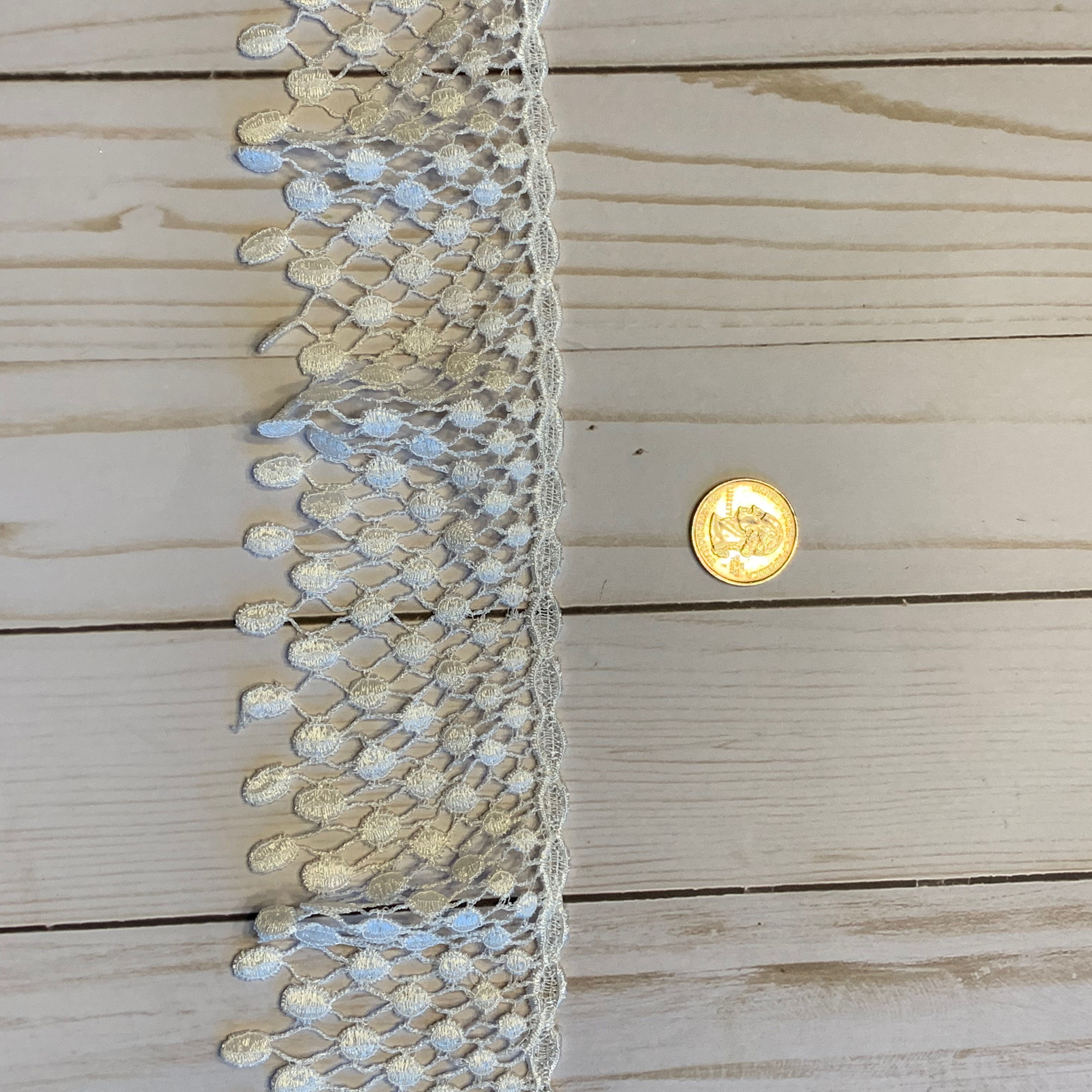 2 3/4" White Open Venice Lace