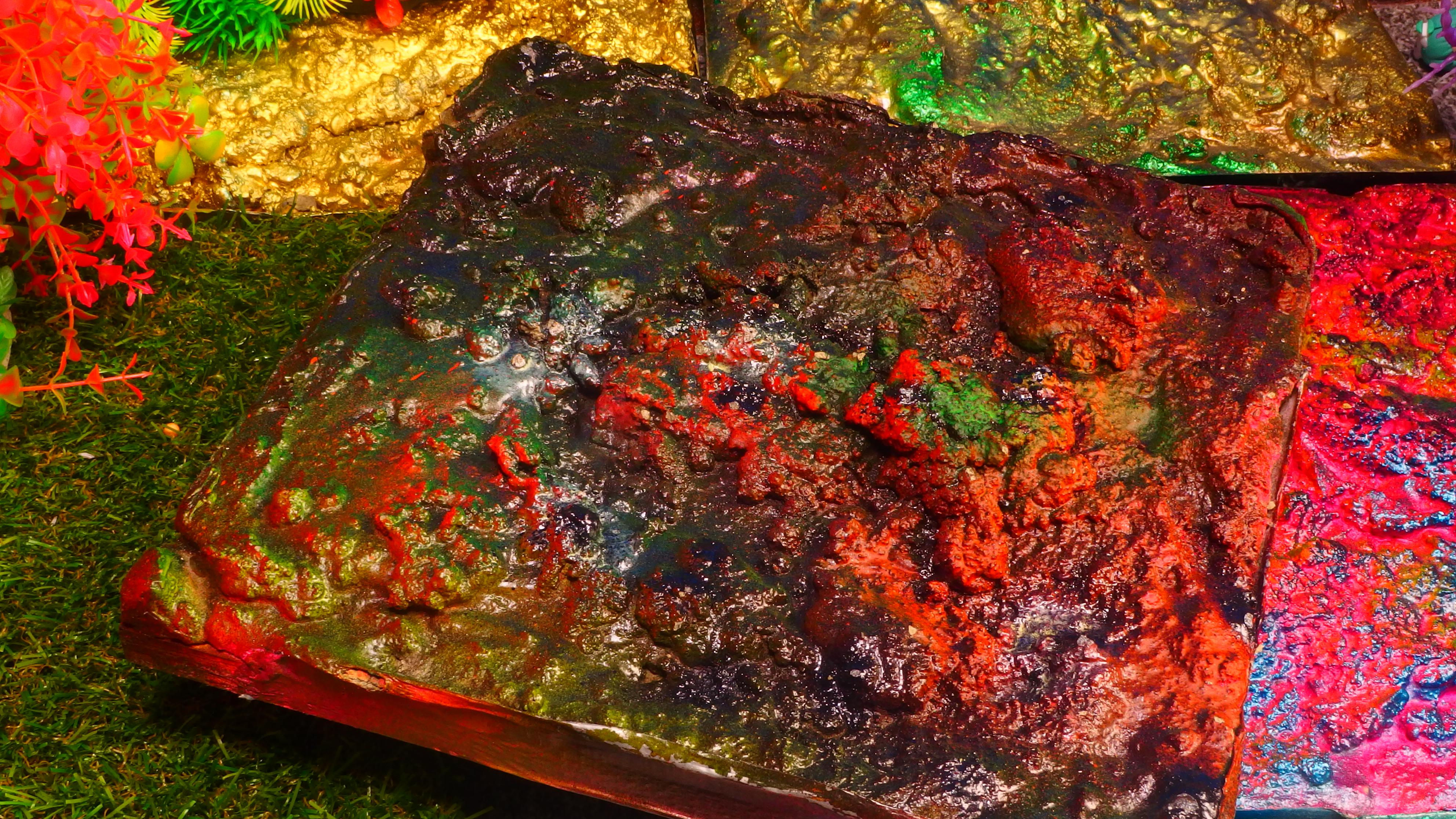 No 033 粘菌ライフ・レス・マーズ06 25cm X25cm ディスプレイ・台座・ジオラマ・模型・インテリア・フィギュア・プラモデル・ハンドメイド〔才も不才