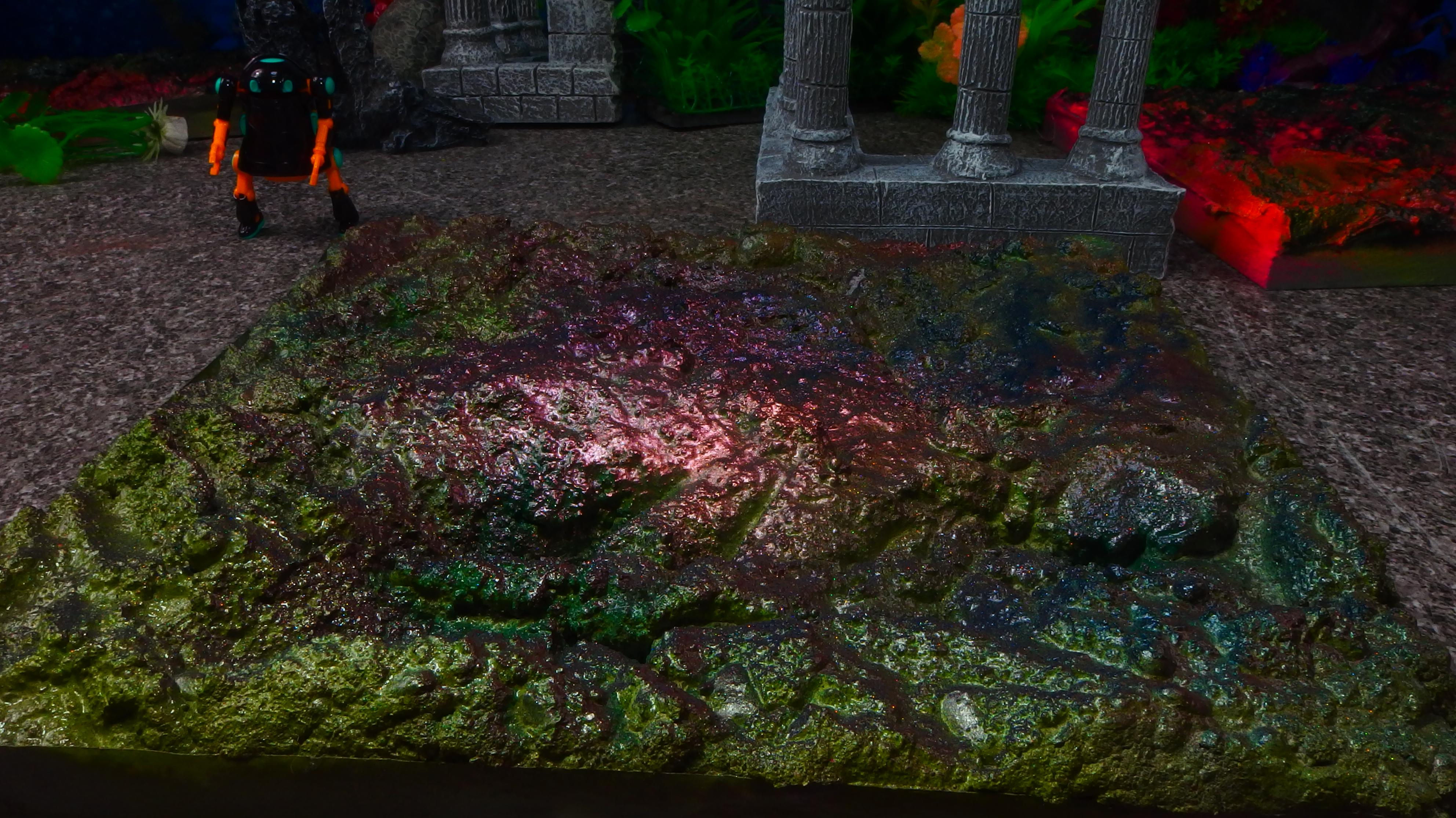 No 040 煌岩01 25cm X25cm ディスプレイ・台座・ジオラマ・模型・インテリア・フィギュア・プラモデル・ハンドメイド〔才も不才も〕