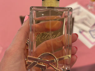 Ritual engraved on designer perfume