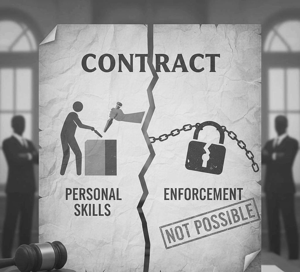 Enforcement of Contracts Involving Personal Skills — Why These Cannot Be Specifically Enforced