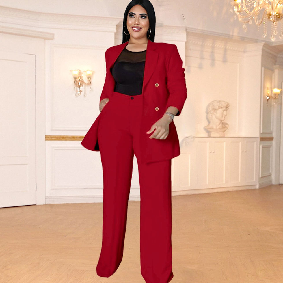 Thumbnail: Plus Size Blazer Women Office Pant Suits