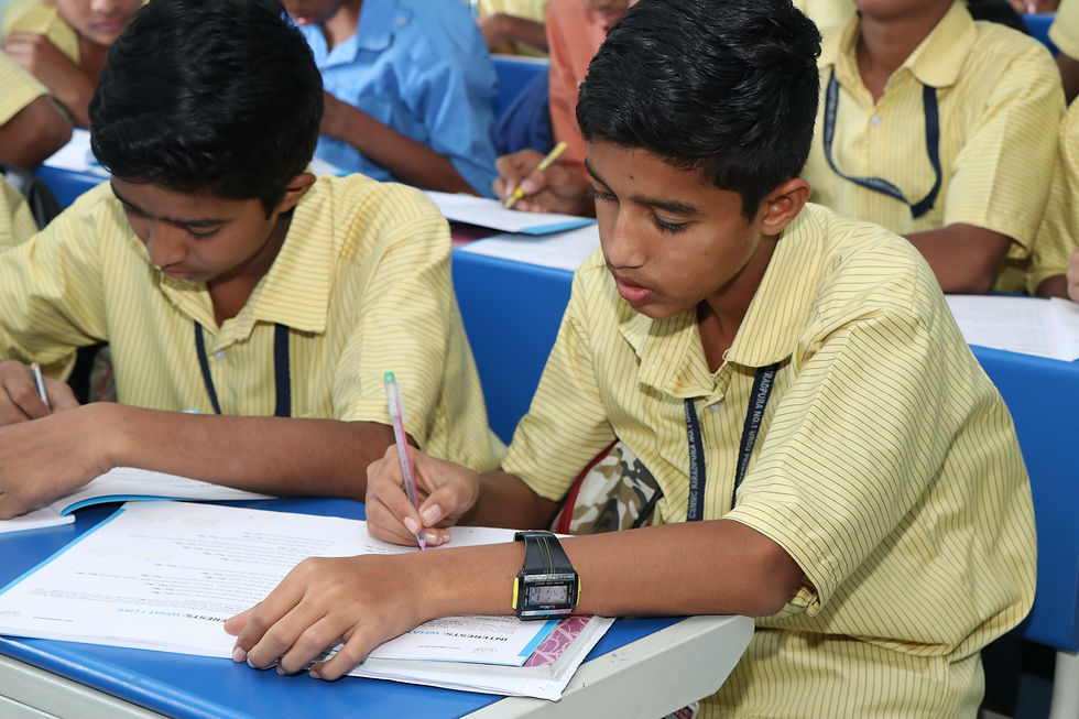Student in a classroom
