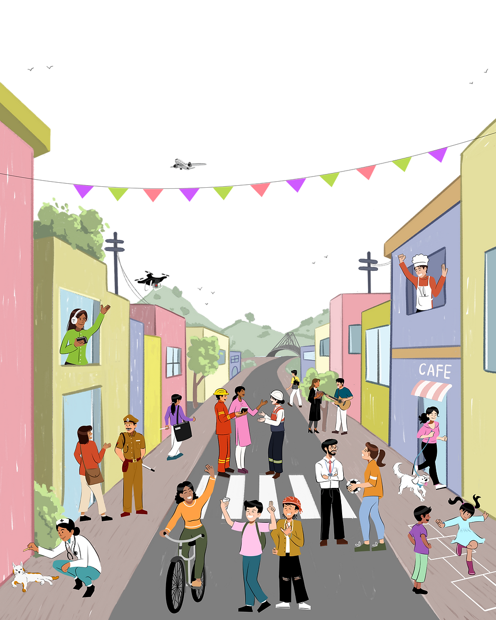Players building a city together in Career City