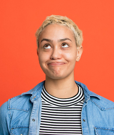 Girl feeling frustrated but ready to tackle her debt.