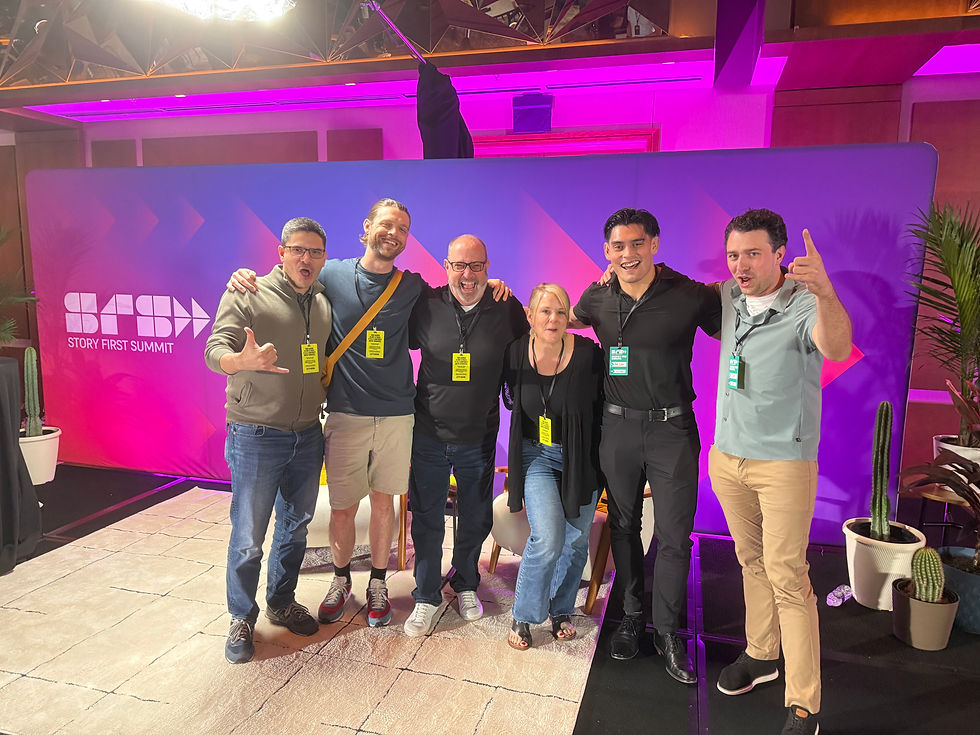 My "Crew" at the MUSE Story First Summit. (l-r: Ariel Arauz Barnes, Sam Lasko, me, Wendi Koble, Jai Lee, and Nick from Washington State)