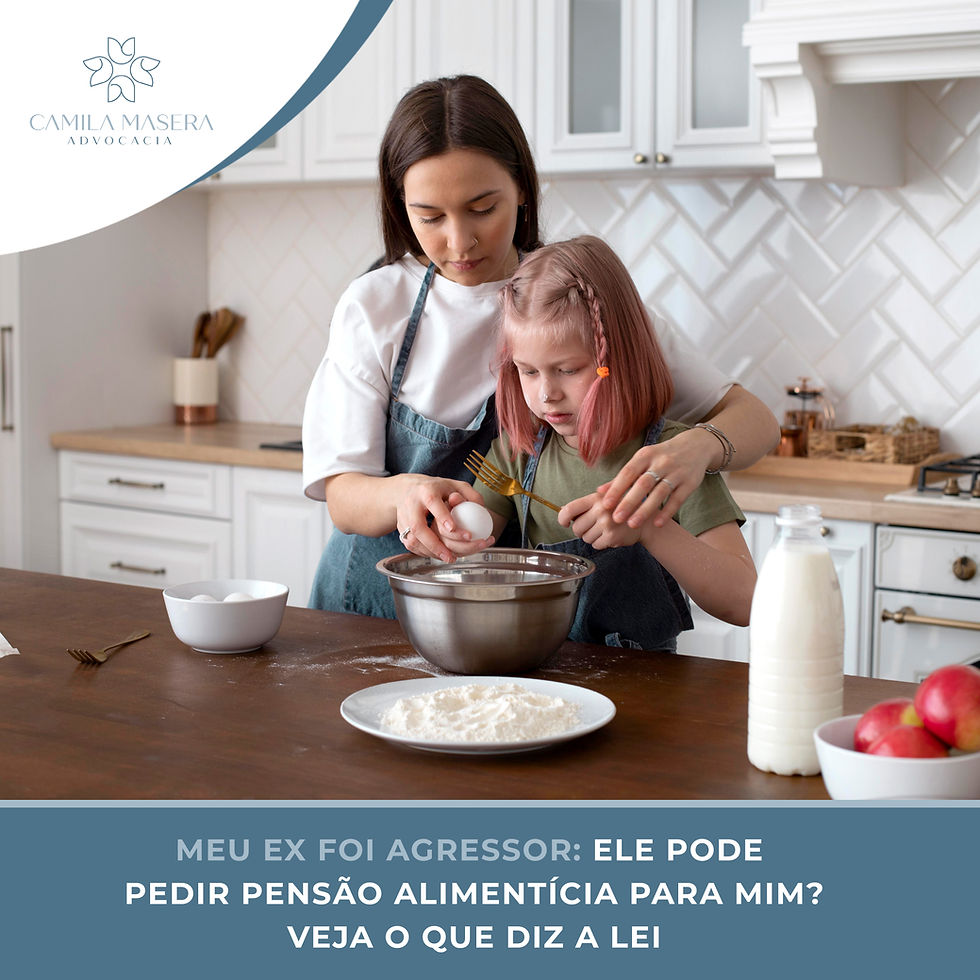 Imagem ilustrativa do texto Meu ex foi agressor: ele pode pedir pensão alimentícia para mim? Veja o que diz a lei