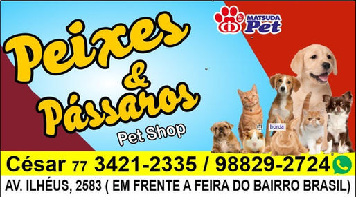 Peixes e Pássaros Pet Shop em Vitória da Conquista.