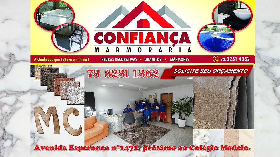 Marmoraria Confiança em Ilhéus.