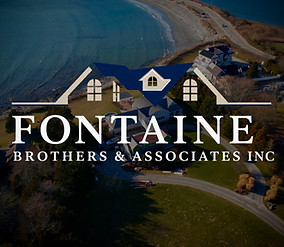 Fontaine Brothers & Associates logo over an aerial of a Rhode Island waterfront home.