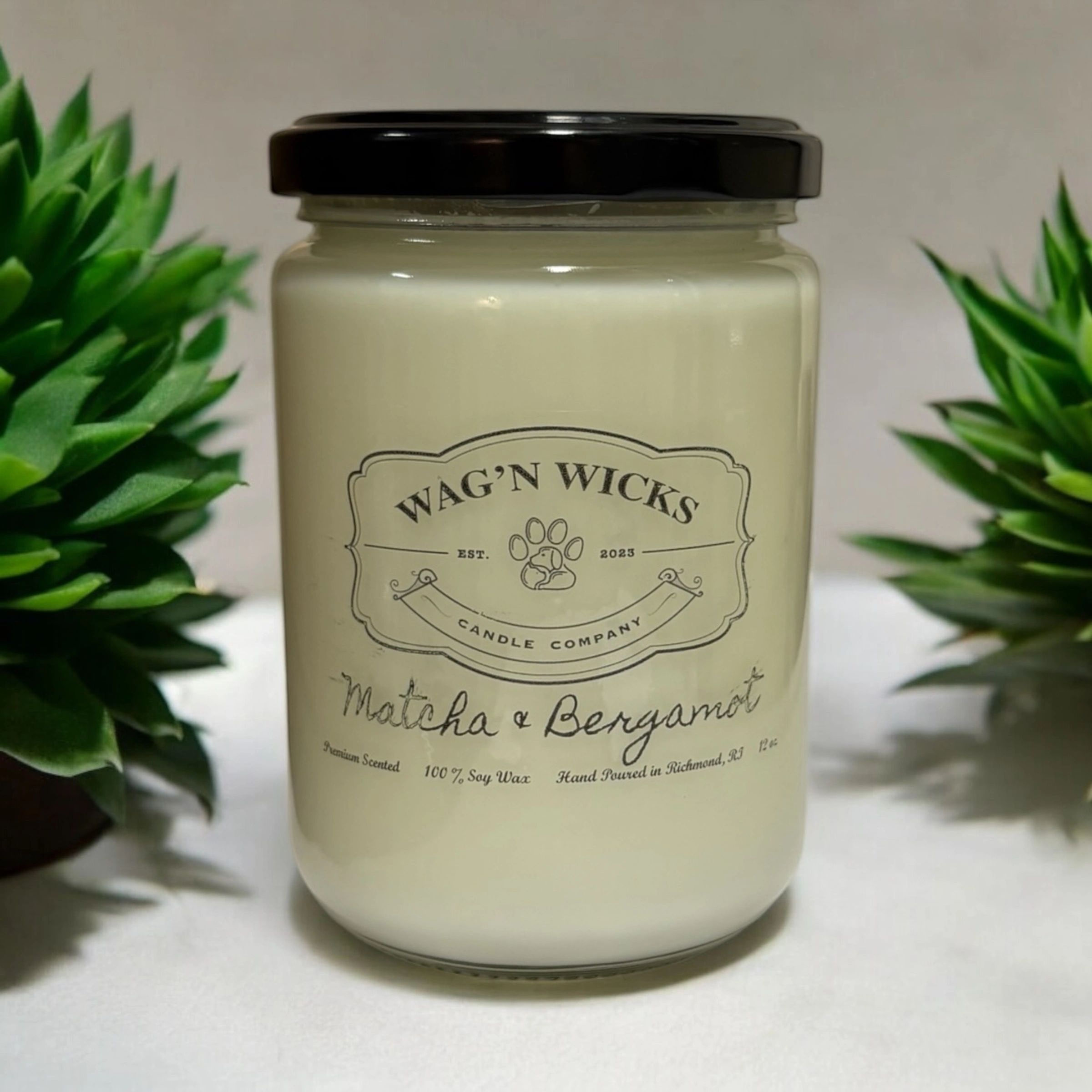 Matcha & Bergamot Soy Wax Candle 12 oz