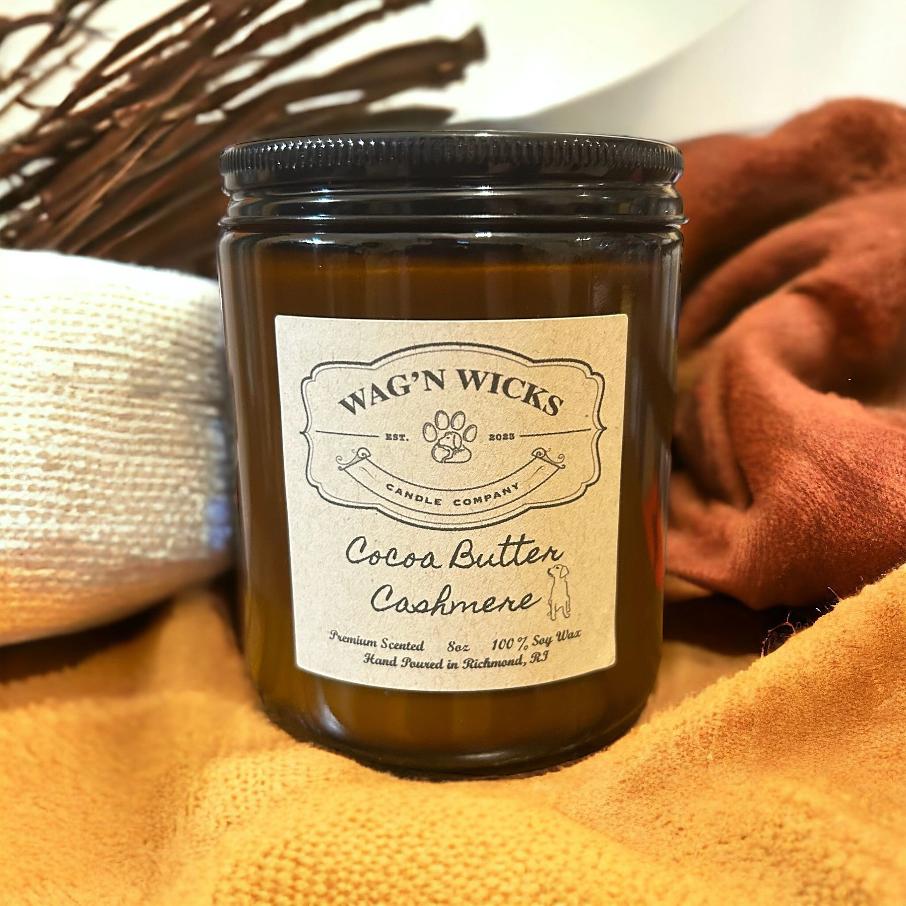 Cocoa Butter Cashmere Soy Wax Candle 8oz