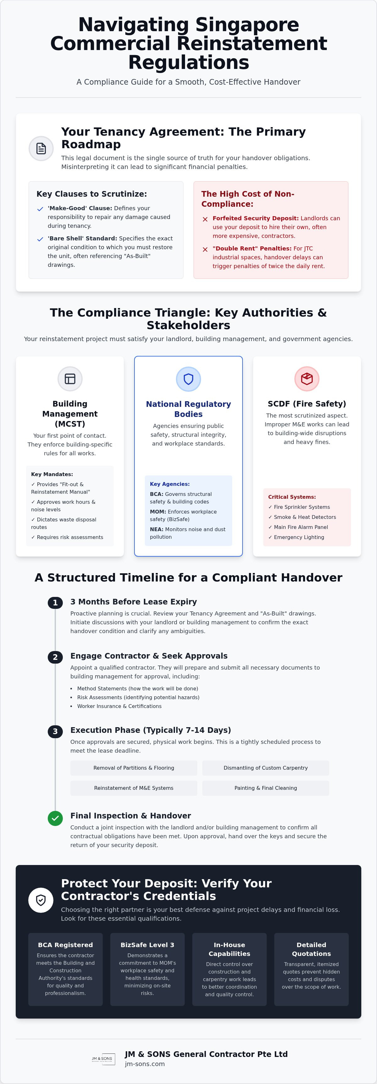 Reinstatement works regulations Singapore