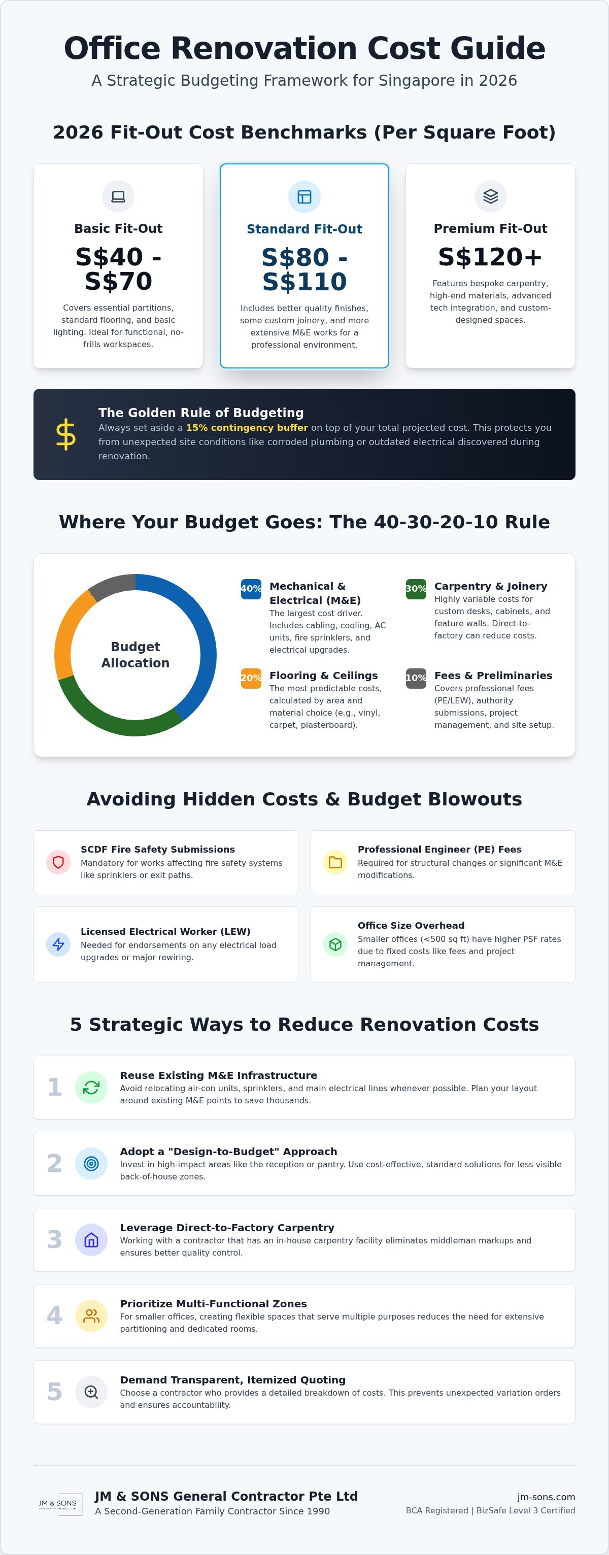 How to reduce office renovation costs Singapore