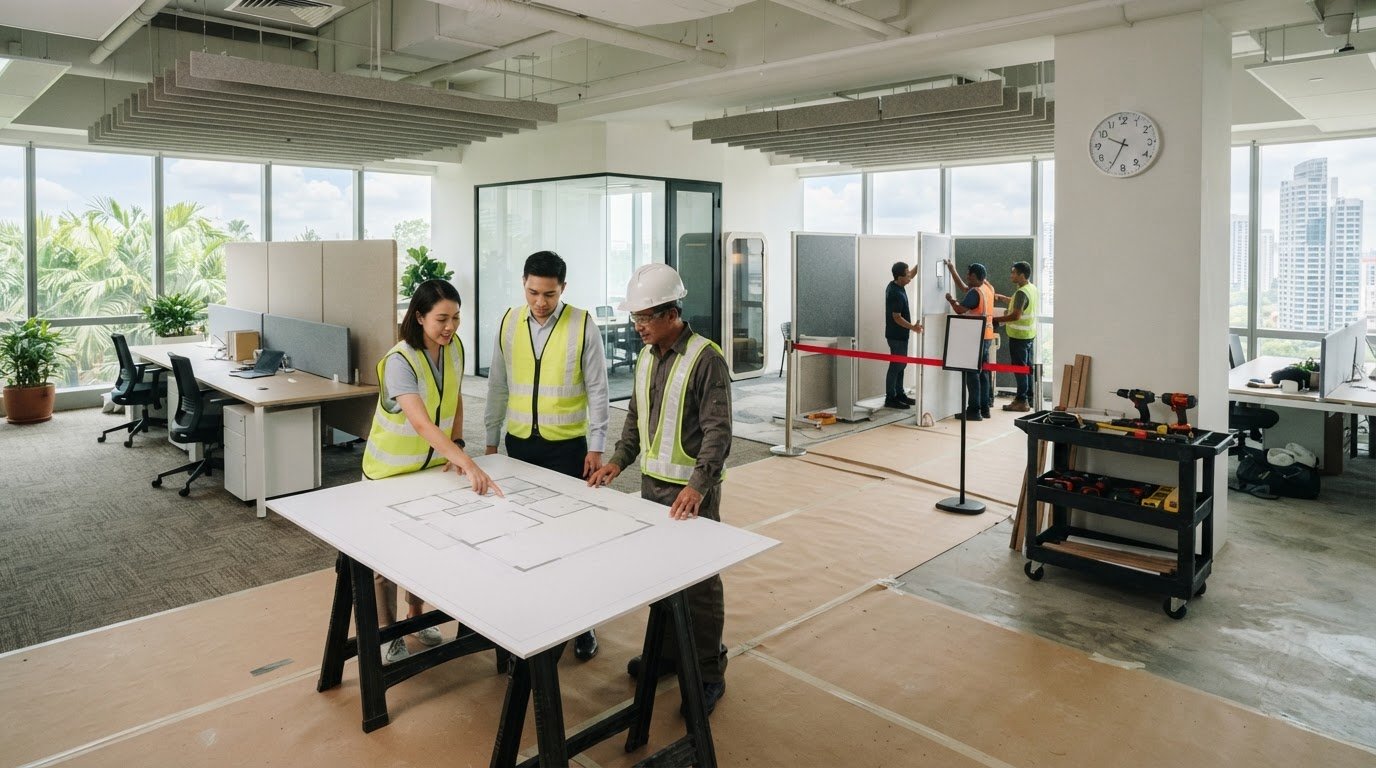 How to plan a Singapore workspace renovation around layout, timing and noise
