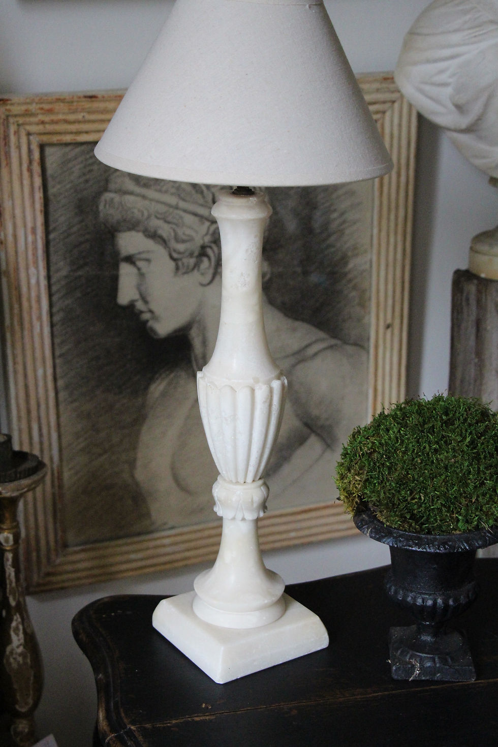 LAMPE EN ALBÂTRE