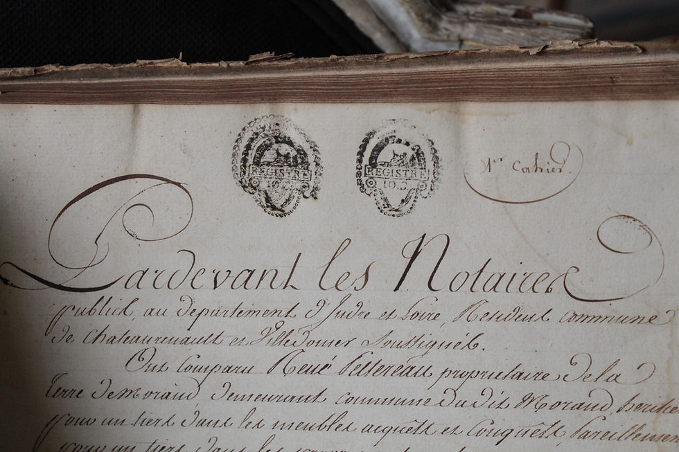 Miniature : Livre d'actes notariés XVIIIe