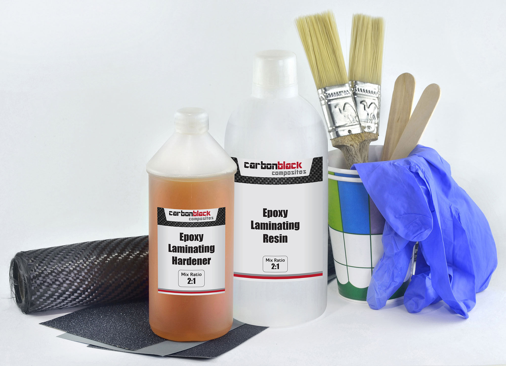 carbonblack brush epoxy hardener clear cloth pva wax gel sandpaper epoxy diy kit repair cycle kayak tube pipe fishing rod