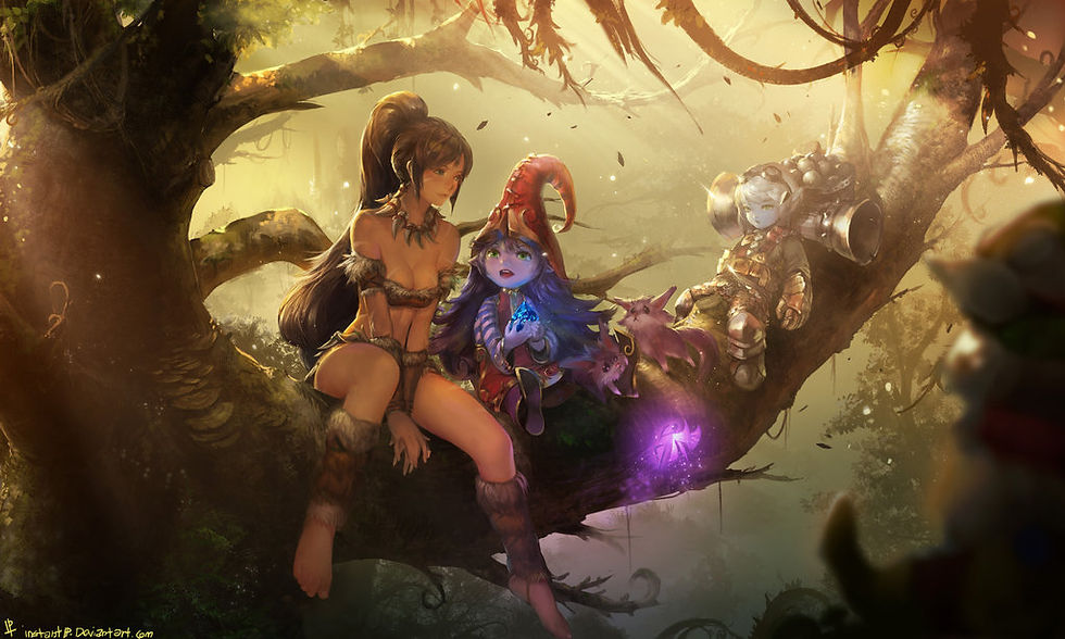 Nidalee and Lulu -Fan Art